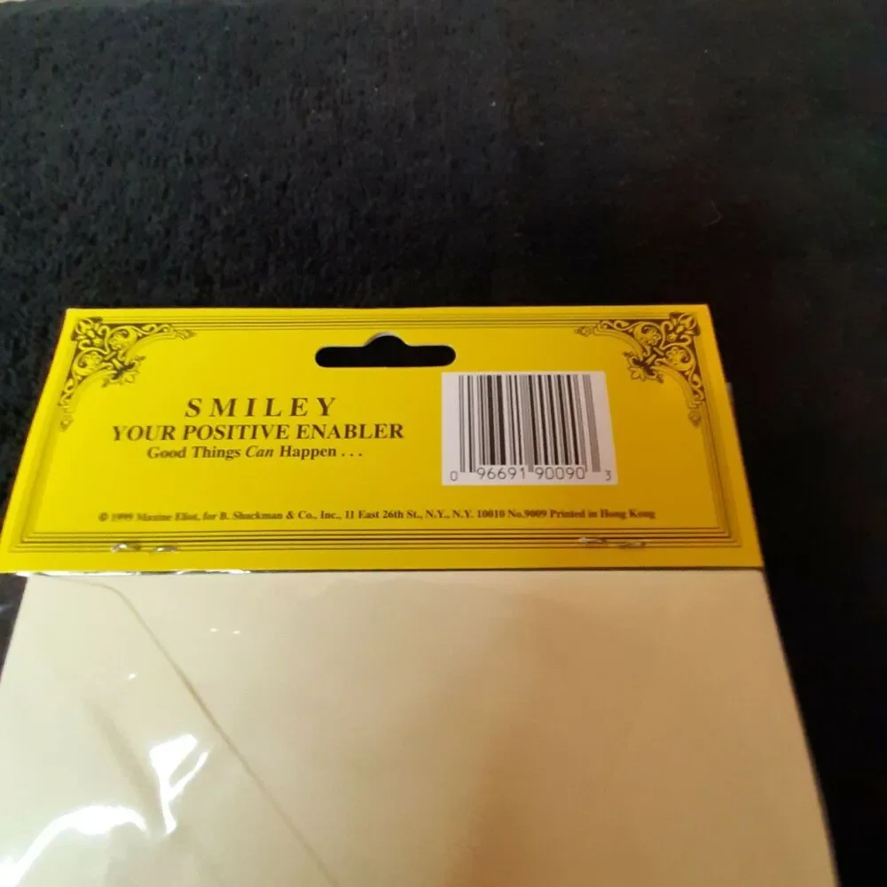 Vtg SMILEY Your Positive Enabler Card Maxine Eliot Shackman NOS NIP 1999 Retro